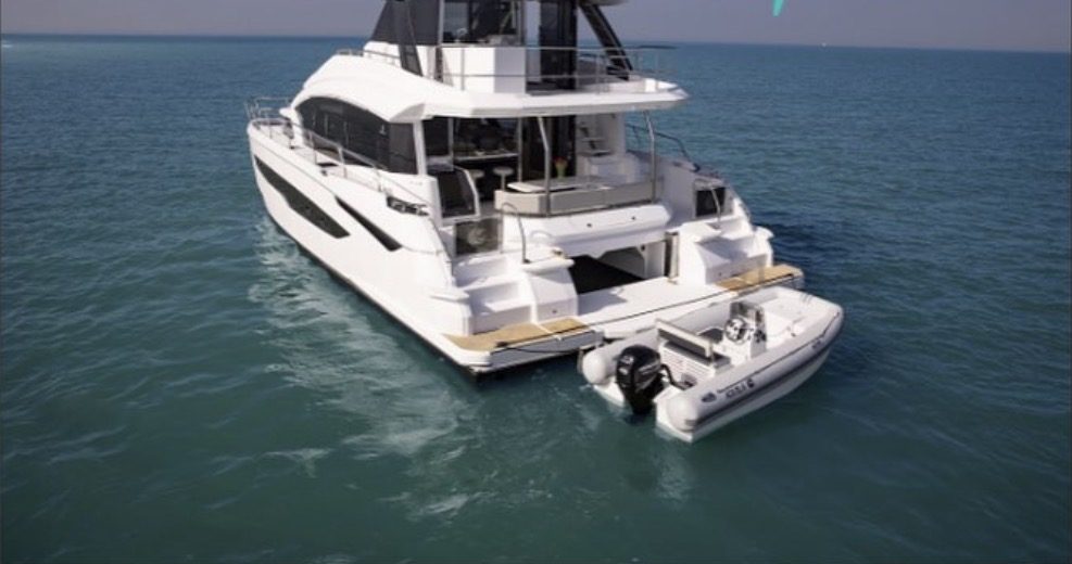 Aquila 54 power catamaran with tender