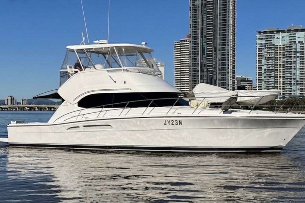 Riviera 47 flybridge on the Gold Coast Broadwater